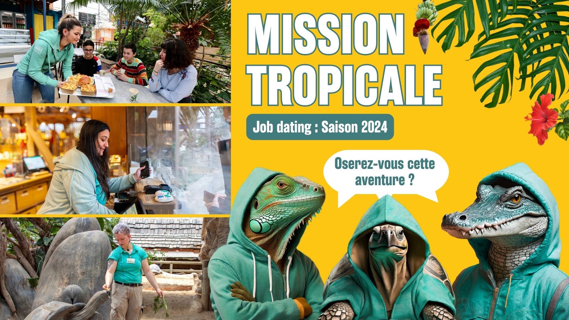 Job dating à La Ferme aux Crocodiles - Réserve Tropicale à Pierrelatte - Samedi 23 mars 2024