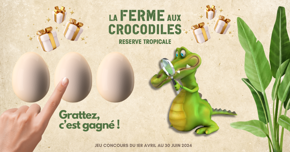 Jeu RS - La Ferme aux Crocodiles - Réserve Tropicale - Pierrelatte - Offre printemps 2024