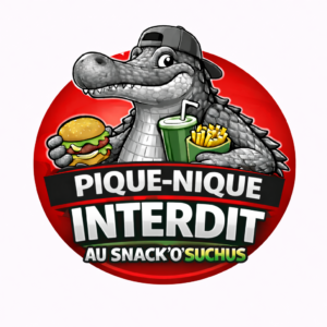 Pique-nique interdit au Snack'o'suchus - Ferme aux Crocodiles - Réserve Tropicale, Pierrelatte, Drôme