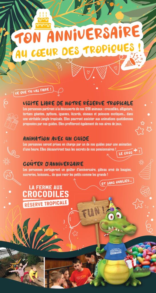 Plaquette anniversaire La Ferme aux Crocodiles - Réserve Tropicale à Pierrelatte